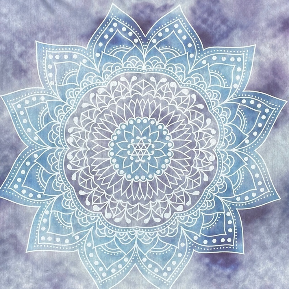 Tie Dye Mandala Tapestry Wall Art - Picture 2 of 2